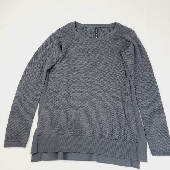 Kuhl Women's Gray Ribbed Tunic Merino Wool Crew Neck Pullover Tunic Sweater Sz M - Picture 1 of 6